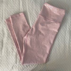 Zyia metallic light pink cheetah leggings